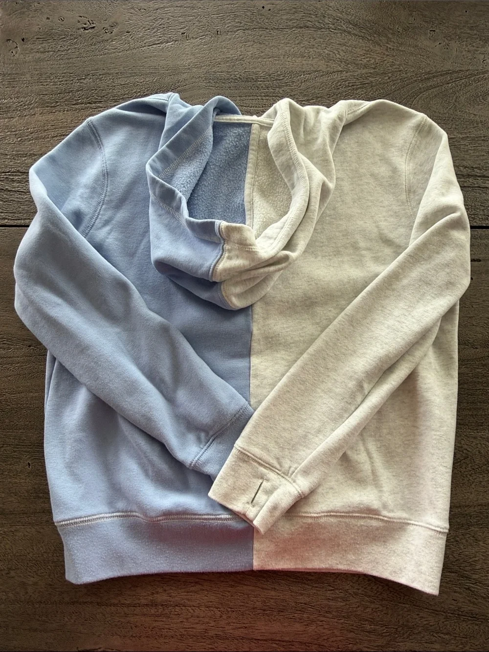 abercrombie kids Blue & Cream Two-Tone Hoodie and Joggers Set